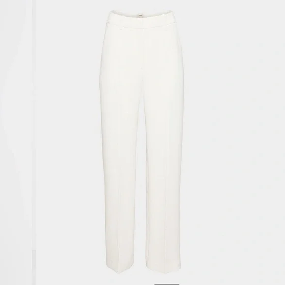 NWT Aritzia Wilfred Evelyn Pant in White Size 6 High Rise Wide Leg Pants